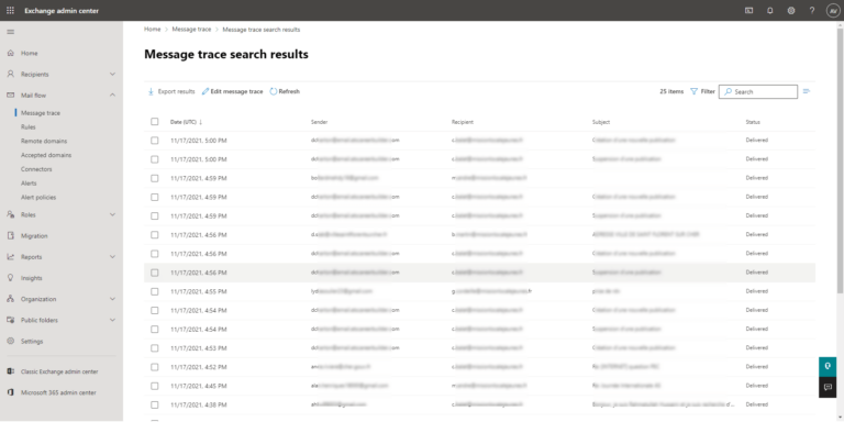 Exchange Online : suivre les messages – Microsoft 365
