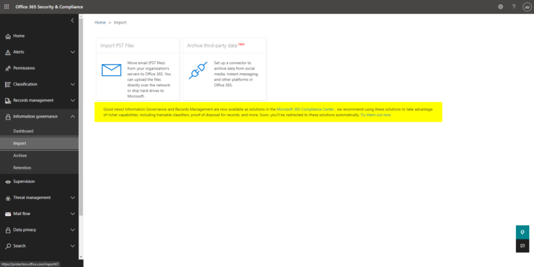 Microsoft 365 : importer des pst dans Exchange Online