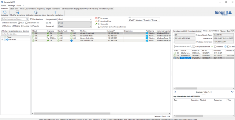 WAPT 2 Entreprise – installation et utilisation
