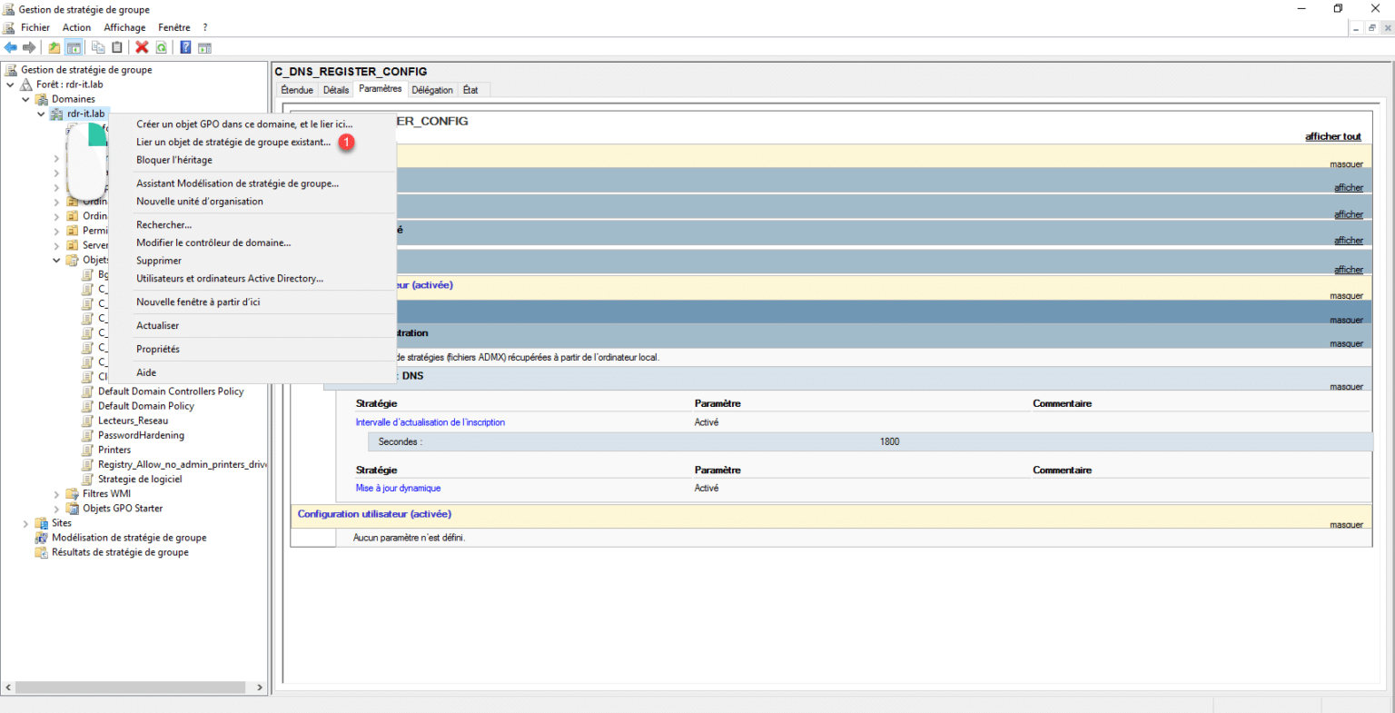 GPO Force DNS Computer Registration RDR IT