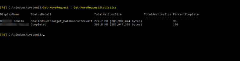Exchange 2016/2019 : changer de base de données une boite aux lettres en PowerShell