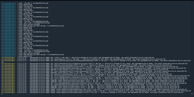 Docker : voir les logs des conteurs en directe