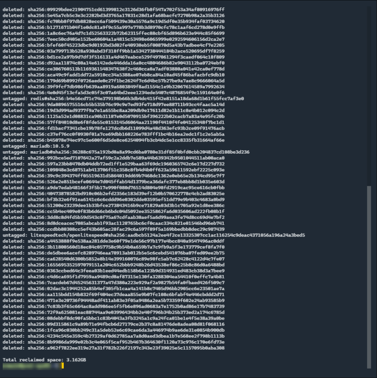 Docker : nettoyer les images non utilisées