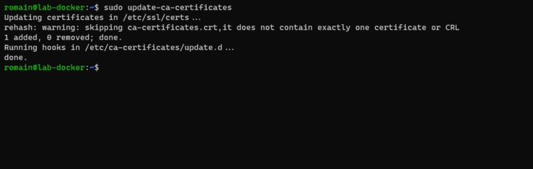 Ubuntu: add a certificate from an internal certificate authority