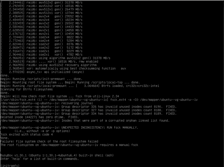 Ubuntu: BusyBox solve UNEXPECTED INCONSISTYENCY error