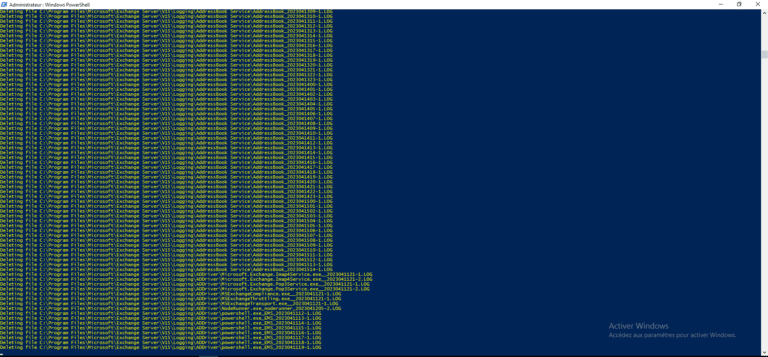 Exchange : nettoyer les fichiers de logs