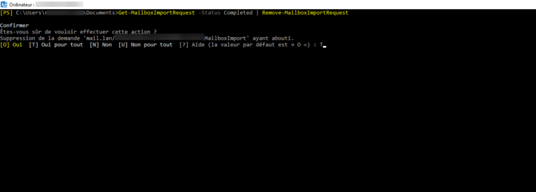Exchange : supprimer les requêtes d&rsquo;import de PST