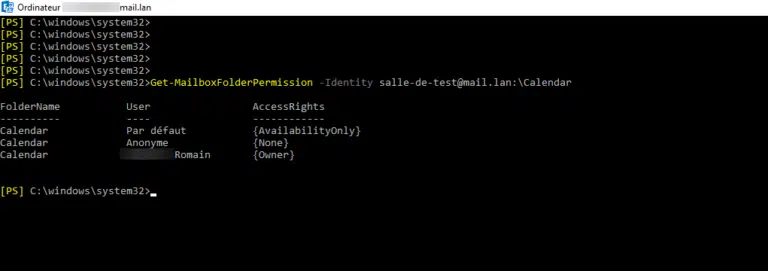 Exchange : gérer les droits sur les calendrier en PowerShell avec Exchange Management Shell