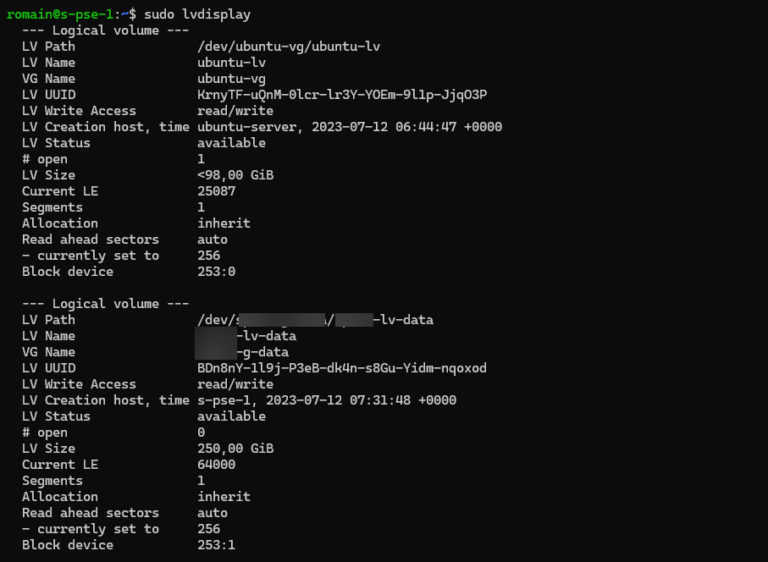 Ubuntu: add an LVM disk and volume