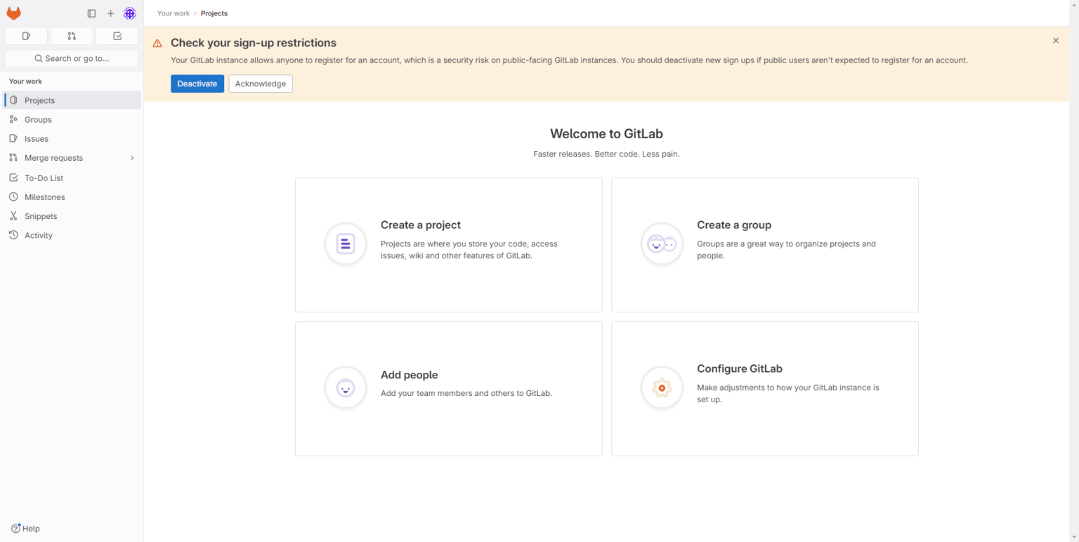 Gitlab : installation avec Docker et docker compose