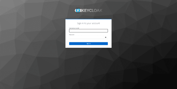 keycloak login form