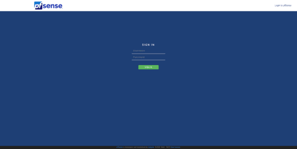 pfSense login form