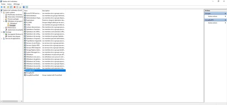 Windows Serveur : ajouter un groupe local
