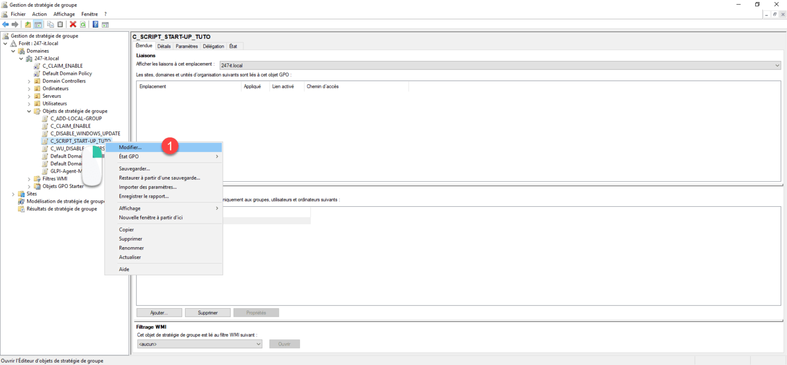 GPO : exécuter un script PowerShell au démarrage de l'ordinateur