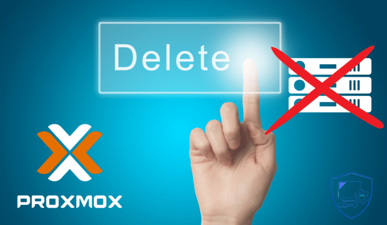 Proxmox: force deletion of a virtual machine