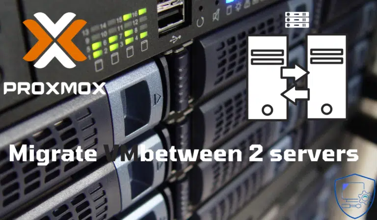Proxmox: migrate a virtual machine into two servers