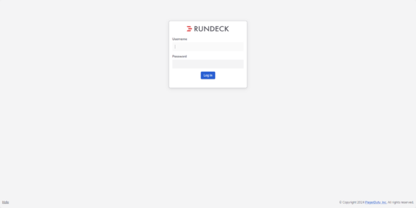 Rundeck - Login form