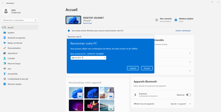 Windows 11 : Renommer l&rsquo;ordinateur