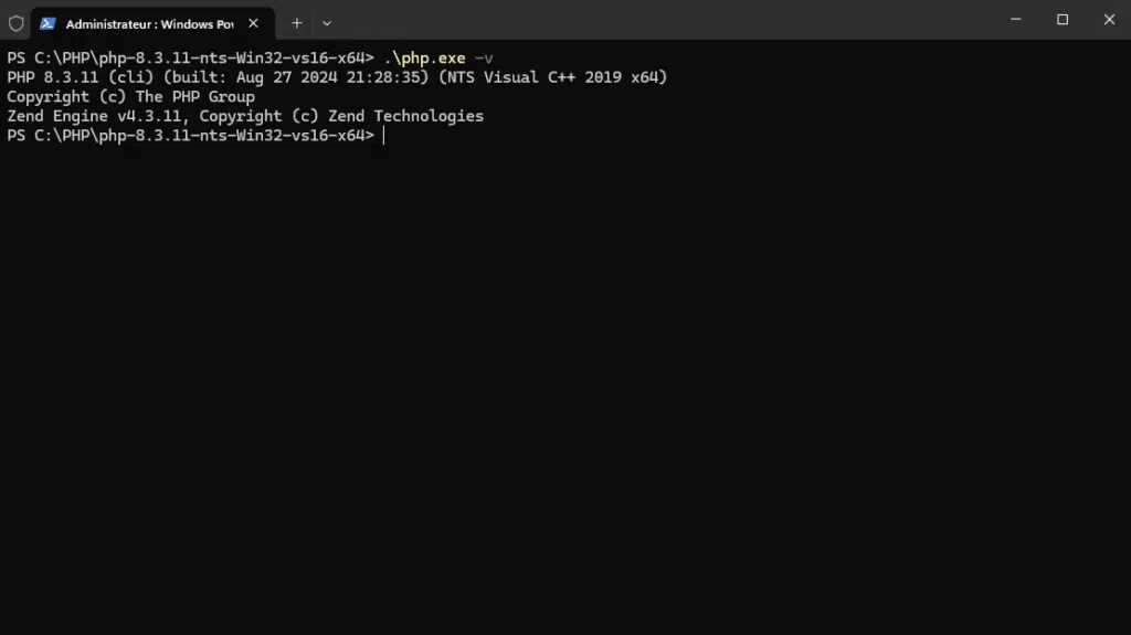 Comment installer PHP avec IIS sur Windows Server 2025