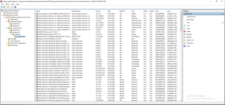 PSD – MDT : installer les pilotes en fonction du modèle d&rsquo;ordinateur