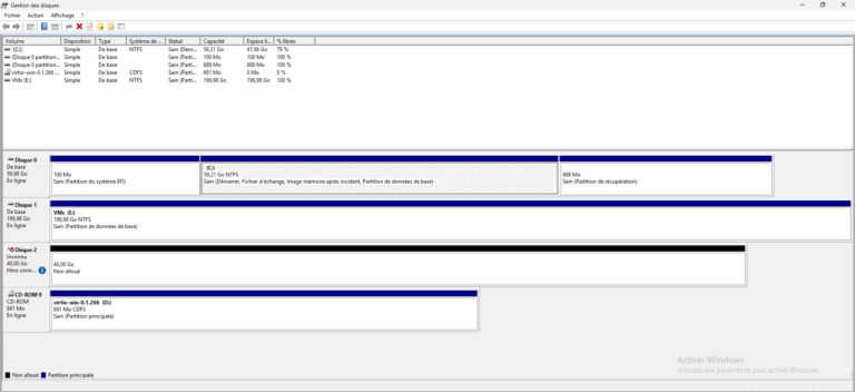 Windows Serveur 2025 : initialiser un disque