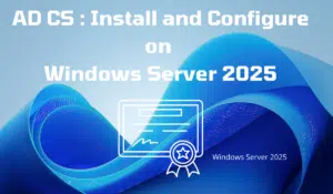 Windows Server 2025: Install the AD CS role – Enterprise Certification Authority