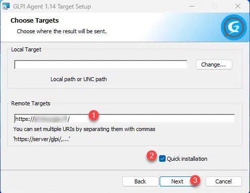 GLPI Agent - Wizard install on Windows