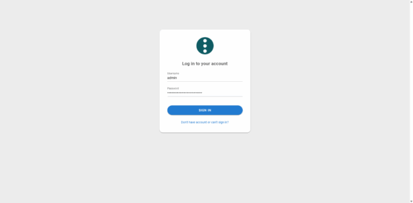 semaphore ui - login page