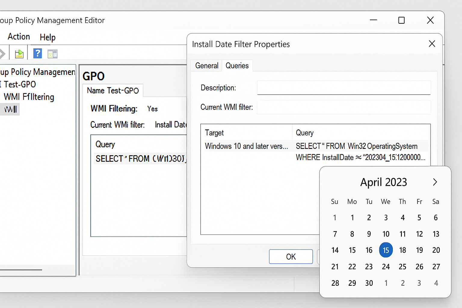 GPO : filtre WMI sur la date d&rsquo;installation de Windows