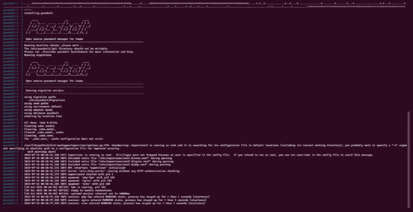 Passbolt log container