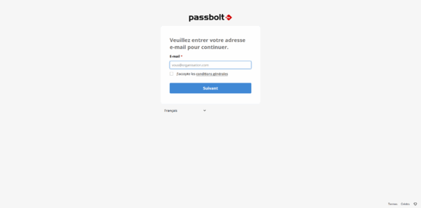 Passbolt form login