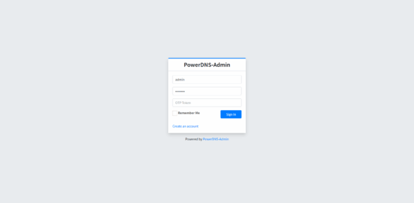 PowerDNS-Admin Login Page