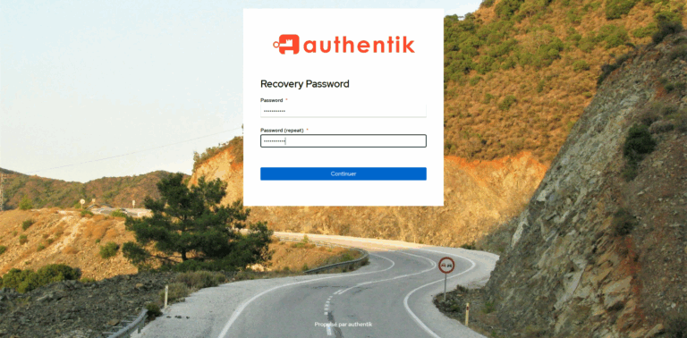 Authentik : Comment configurer la réinitialisation de mot de passe par e-mail