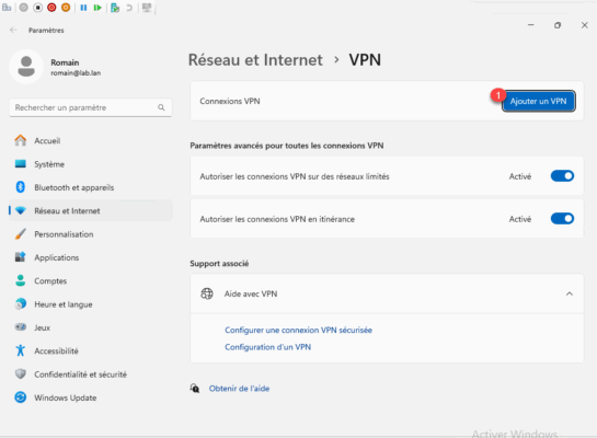 Windows 11 - Add VPN