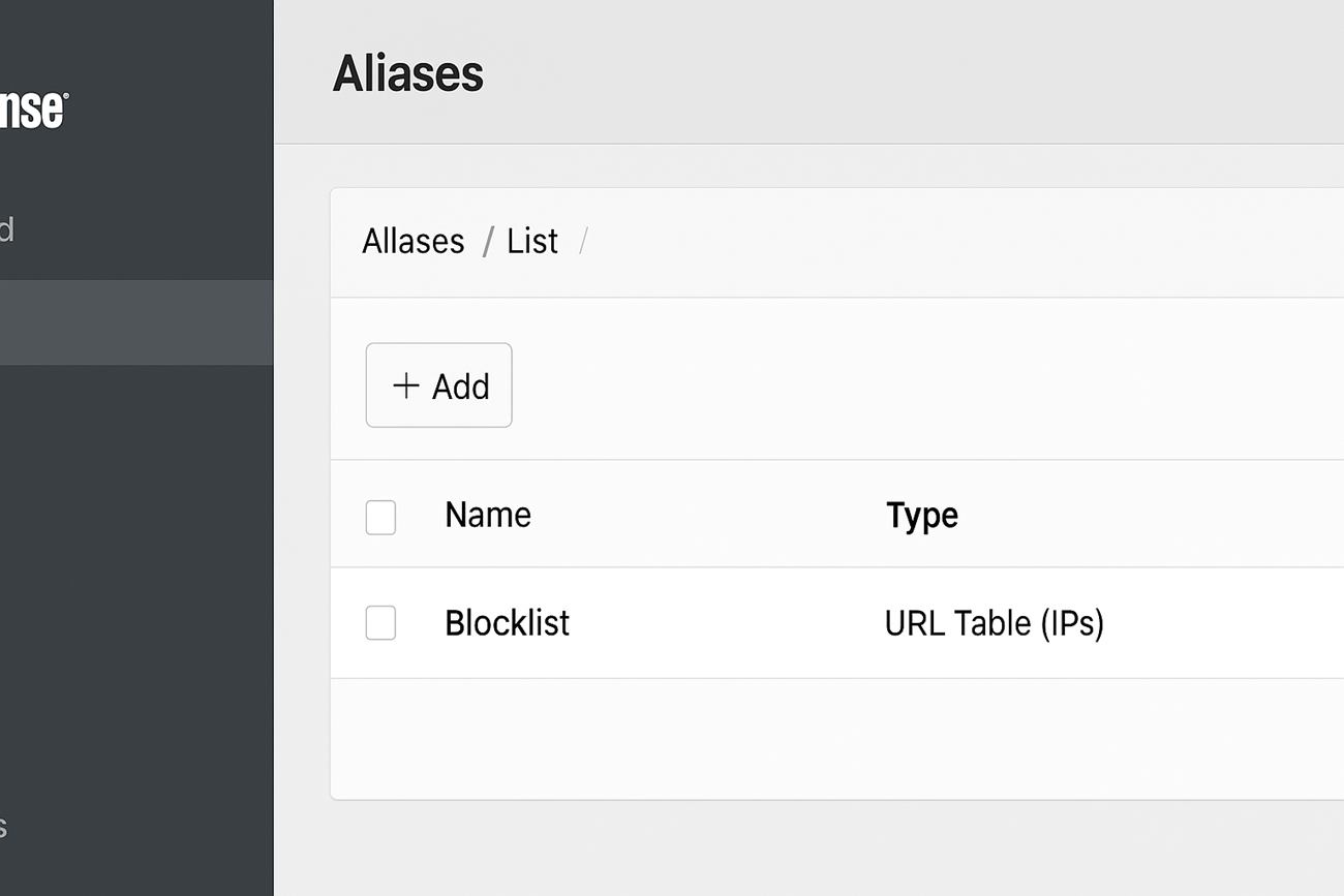 OPNsense : bloquer des adresses IP avec une liste externe et une règle de firewall
