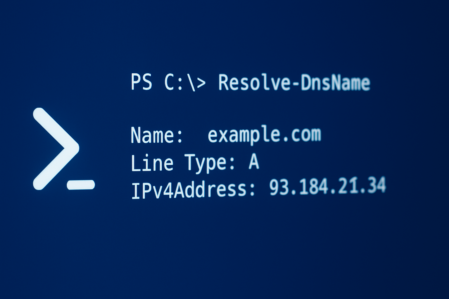 PowerShell: Resolve a DNS name with Resolve-DnsName