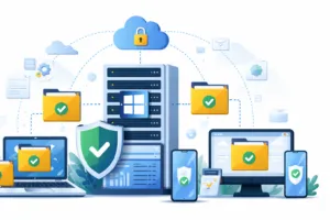 Dossier de travail sur Windows Serveur 2025 : synchronisation de fichiers sécurisée