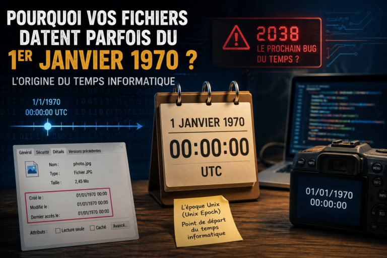 Pourquoi vos fichiers datent parfois du 1er janvier 1970