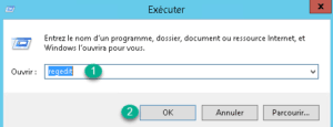 Executer regedit