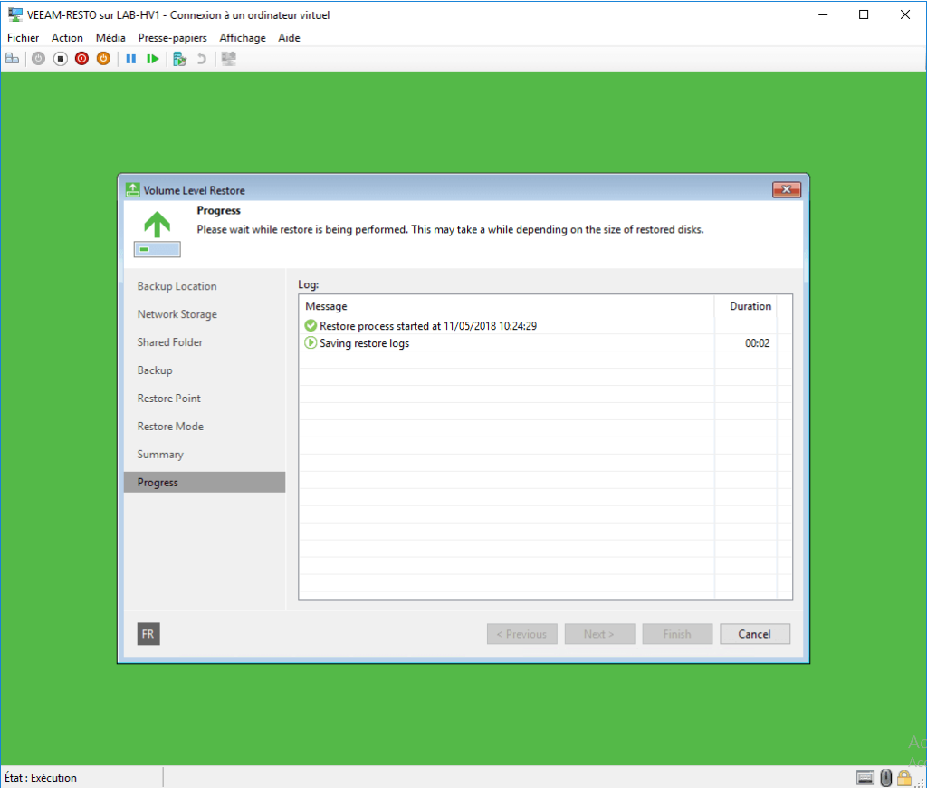 Restauration en cours (1/4)