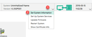 Aller au menu d'information système