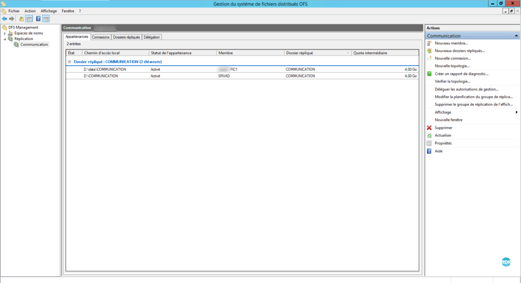 Console appartenance