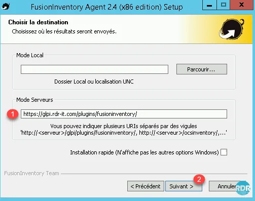 Fusioninventory agent windows настройка