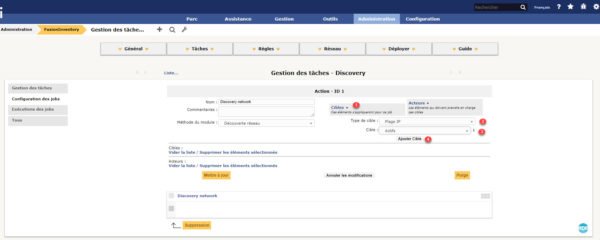 Gestion des cibles et acteurs