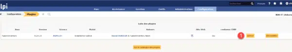FusionInventory - Cliquer sur Activer