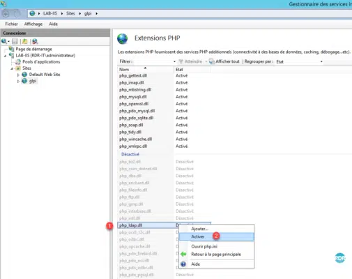Activation extension LDAP