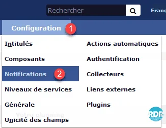 Aller à l'administration des notifications