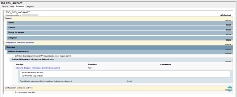 GPO: configurar SSO en conexiones RDS