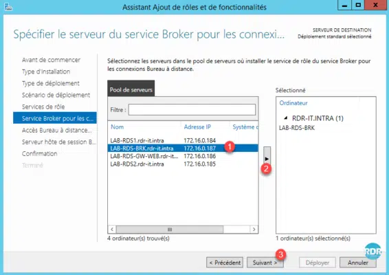 Choix du serveur broker