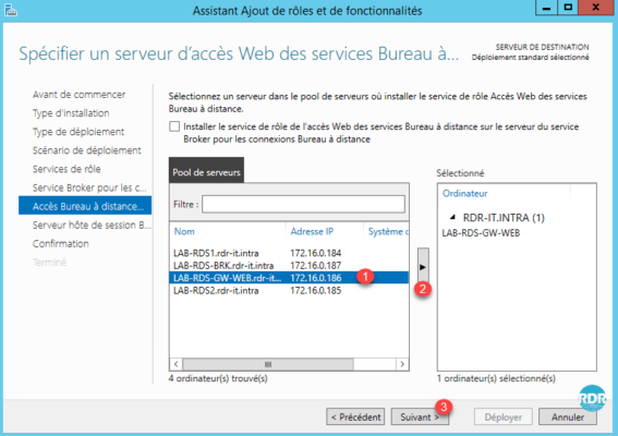 Choice of web access server